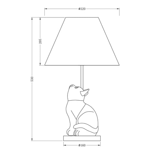 Upward-Looking Cat LED Table Lamp