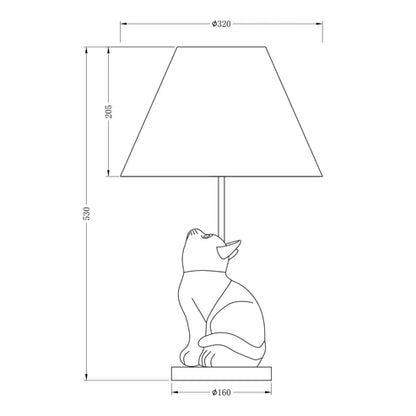Upward-Looking Cat LED Table Lamp