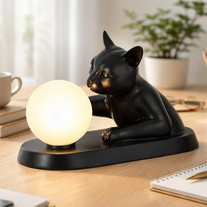 Cat Touching Ball LED Table Lamp