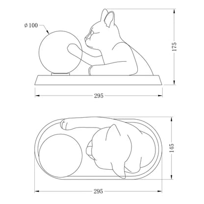 Cat Touching Ball LED Table Lamp
