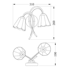 Coraline 2LT Wall Light