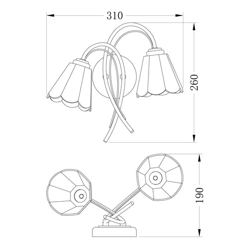 Coraline 2LT Wall Light