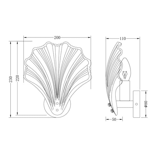 Aurora Glass Wall Light