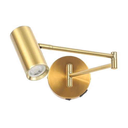 Beatrice Swingarm Wall Light with Charging Ports