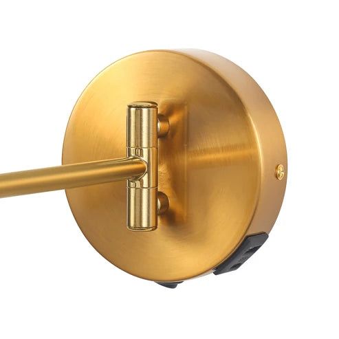 Beatrice Swingarm Wall Light with Charging Ports