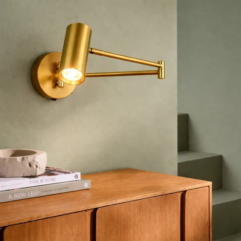 Beatrice Swingarm Wall Light with Charging Ports