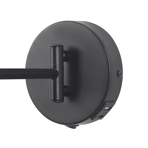 Beatrice Swingarm Wall Light with Charging Ports