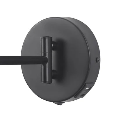 Beatrice Swingarm Wall Light with Charging Ports