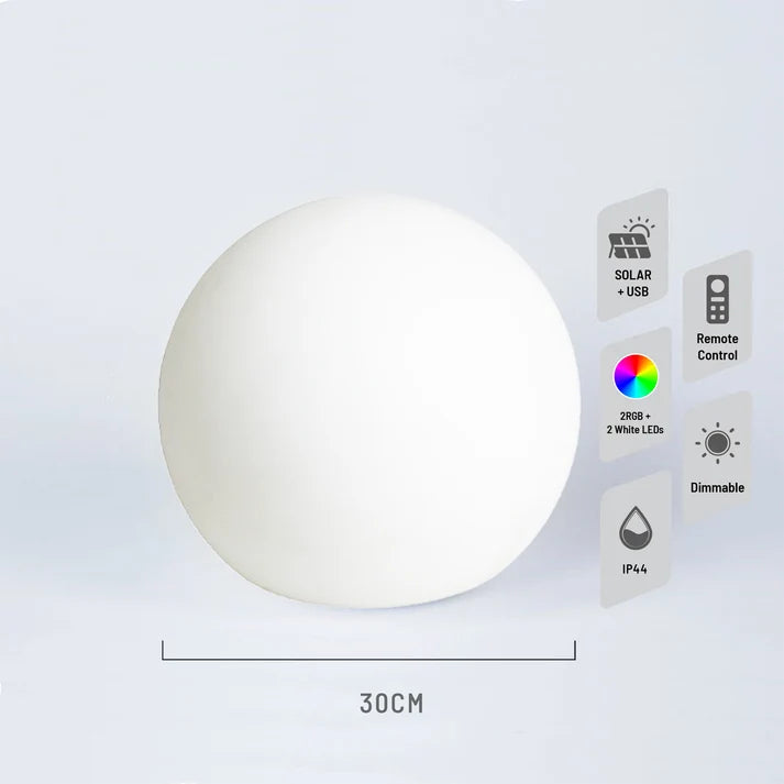 LED Mood Light Ball 30CM Solar+DC Power