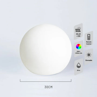 LED Mood Light Ball 30CM Solar+DC Power