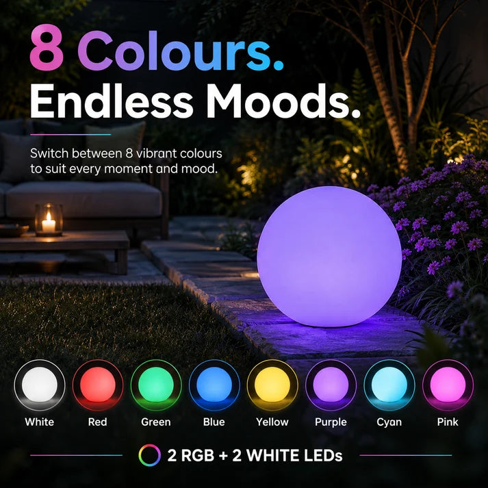 LED Mood Light Ball 30CM Solar+DC Power