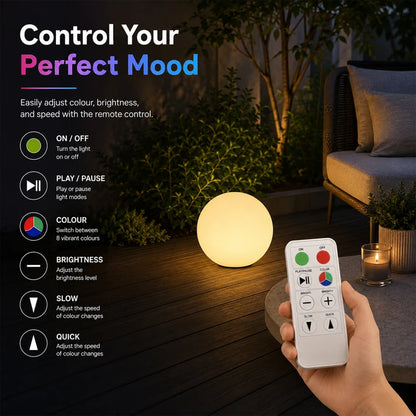 LED Mood Light Ball 30CM Solar+DC Power