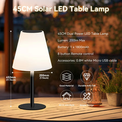 45CM Solar LED Table Lamp