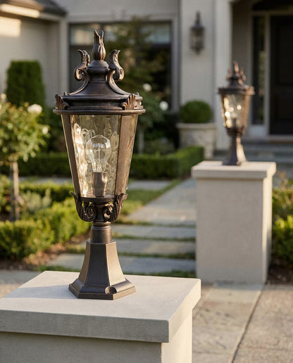 Albany Outdoor Pillar Mount Antique Bronze
