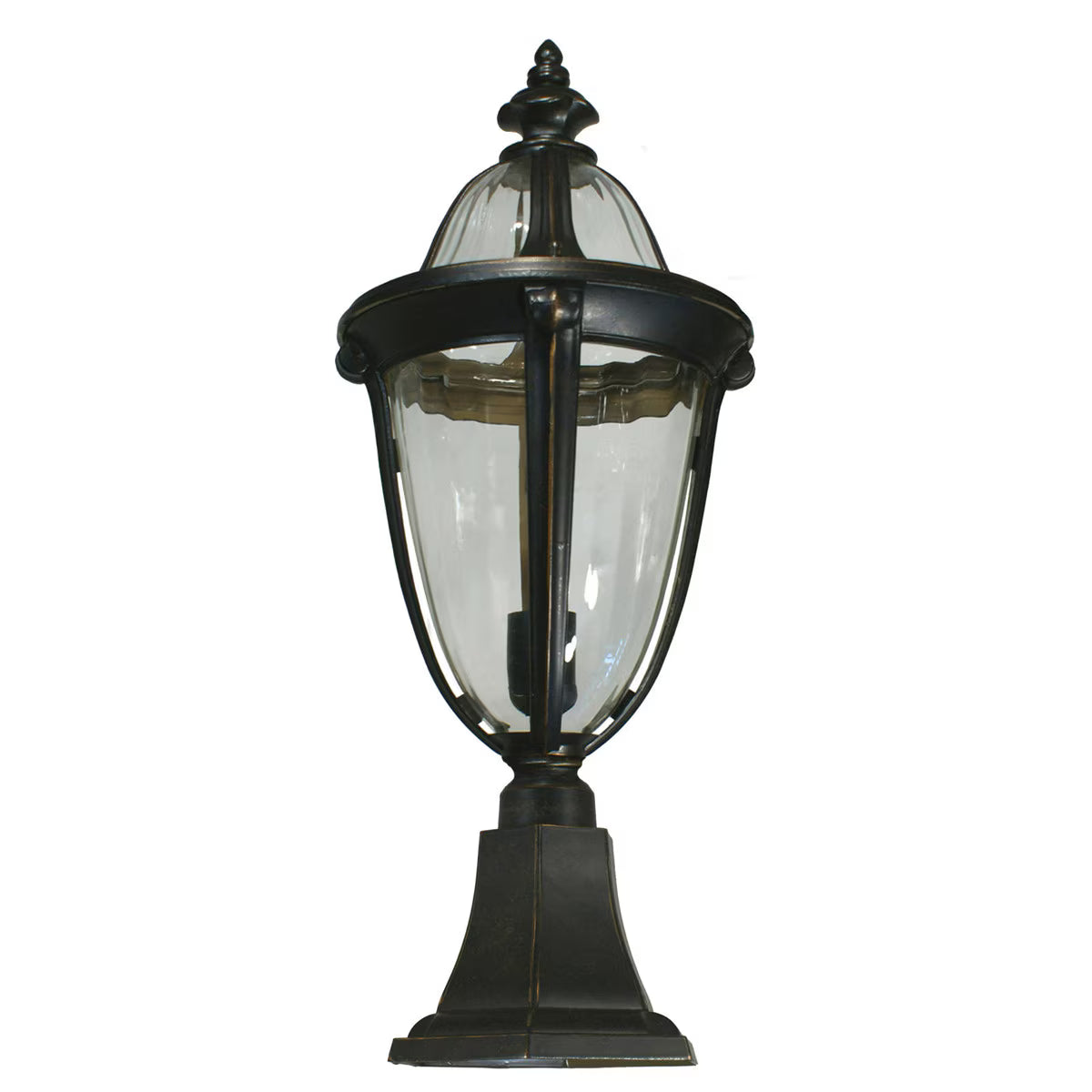 Mayfair Outdoor Pillar Mount Antique Bronze
