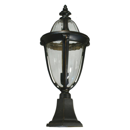 Mayfair Outdoor Pillar Mount Antique Bronze