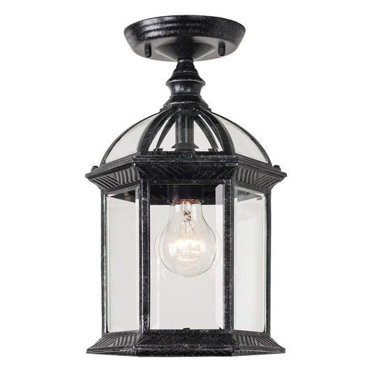 Station Outdoor Ceiling Light in Antique Black