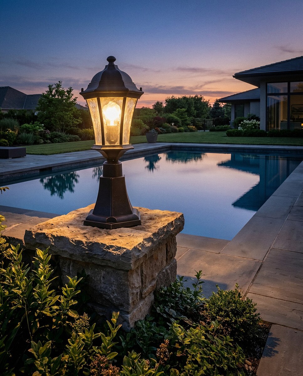 Strand Outdoor Pillar Mount Antique Bronze