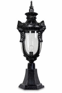 Wellington Outdoor Pillar Mount Antique Black