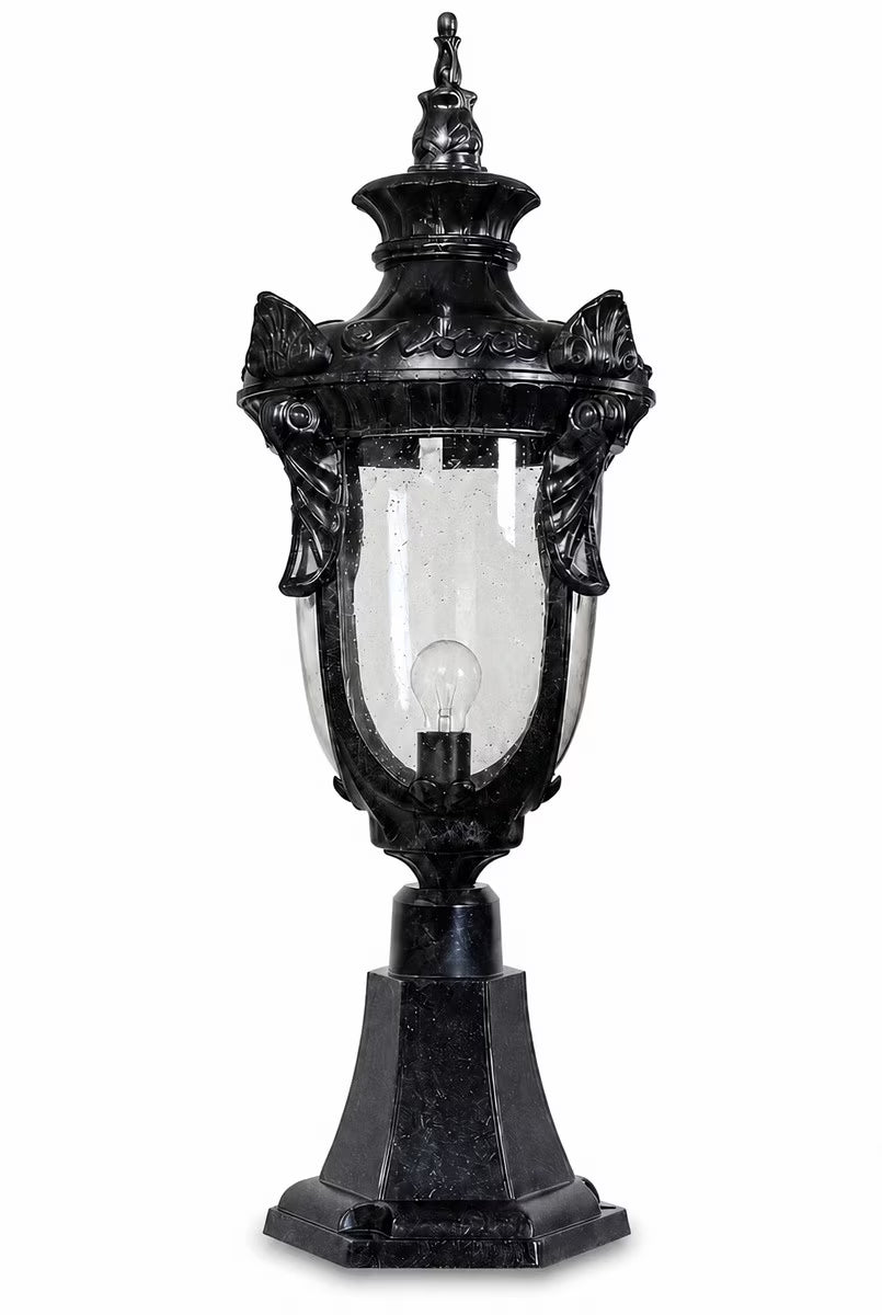 Wellington Outdoor Pillar Mount Antique Black