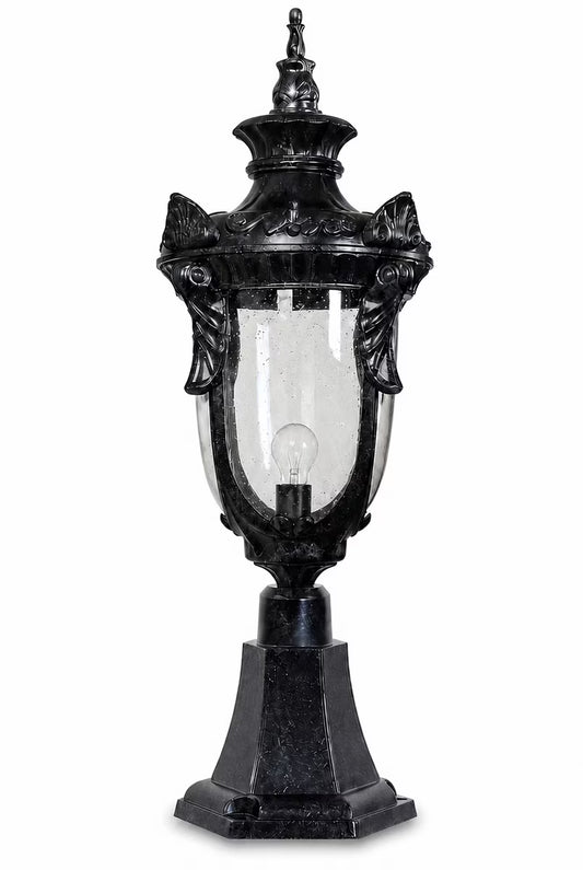Wellington Outdoor Pillar Mount Antique Black