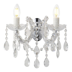 Zurich 2LT Crystal Wall Light