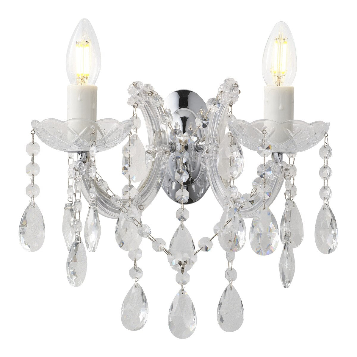 Zurich 2LT Crystal Wall Light