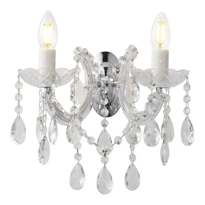 Zurich 2LT Crystal Wall Light