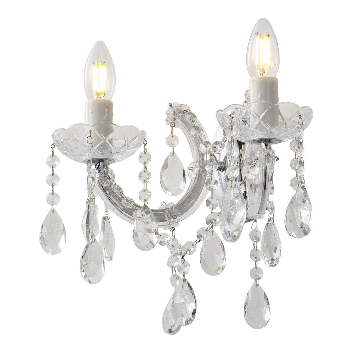 Zurich 2LT Crystal Wall Light