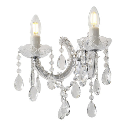 Zurich 2LT Crystal Wall Light