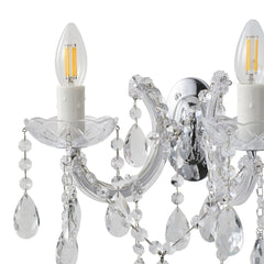 Zurich 2LT Crystal Wall Light