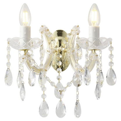 Zurich 2LT Crystal Wall Light