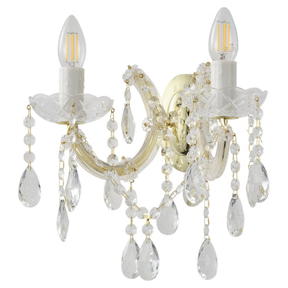 Zurich 2LT Crystal Wall Light