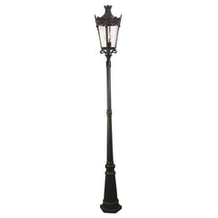 Crown Large Standard Outdoor Garden Post Light Antique Bronze