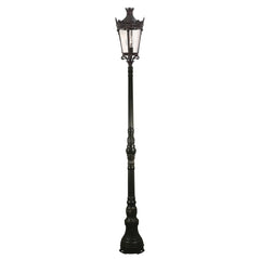 Crown Large Domain Outdoor Garden Post Light Antique Bronze