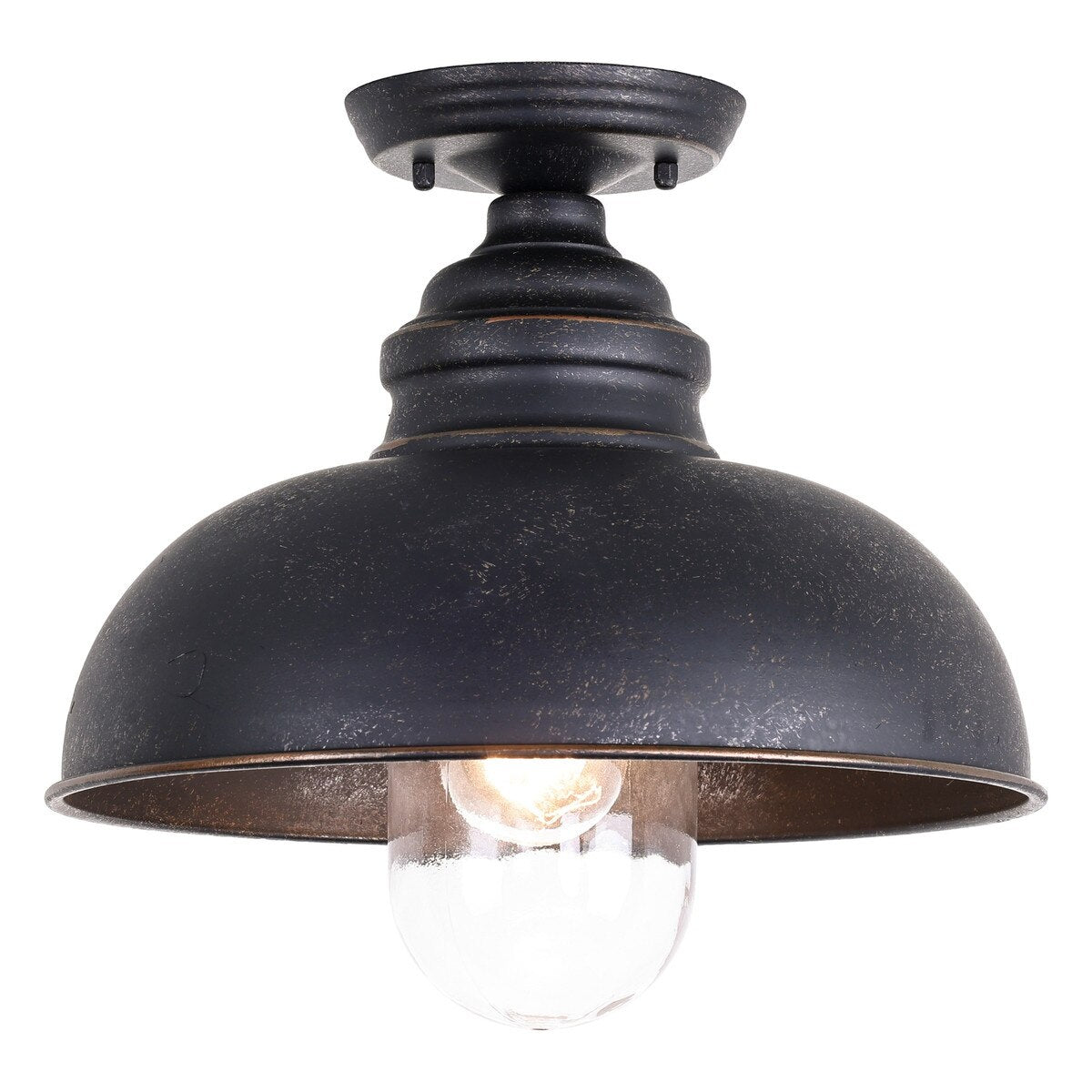 Parkway Large Outdoor Ceiling Light in Antique Bronze
