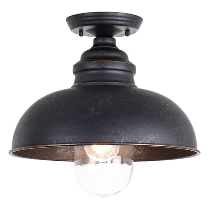 Parkway Large Outdoor Ceiling Light in Antique Bronze