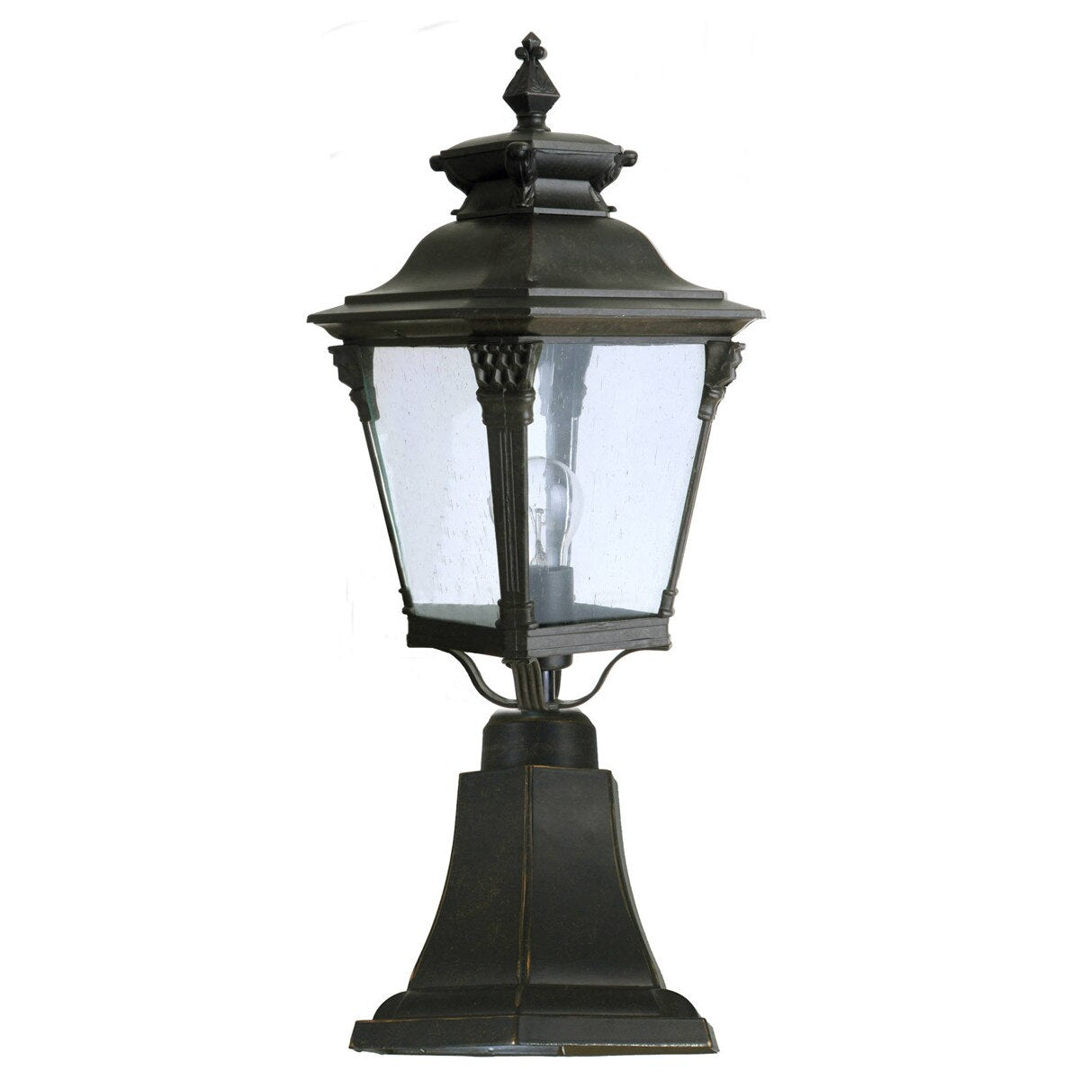 Transit Medium Outdoor Pillar Mount Antique Bronze