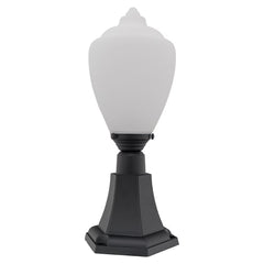 Newry Large Outdoor Pillar Mount Matte Black