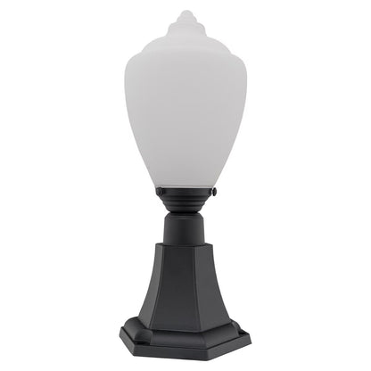 Newry Large Outdoor Pillar Mount Matte Black