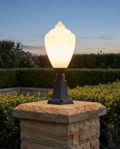 Newry Large Outdoor Pillar Mount Matte Black