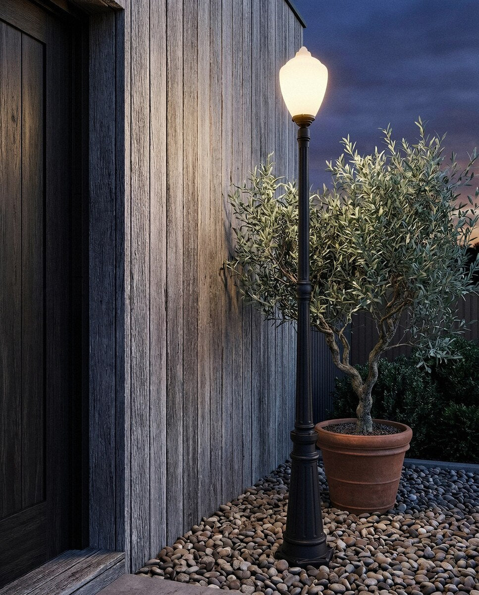 Newry Large Standard Outdoor Garden Post Light Matte Black