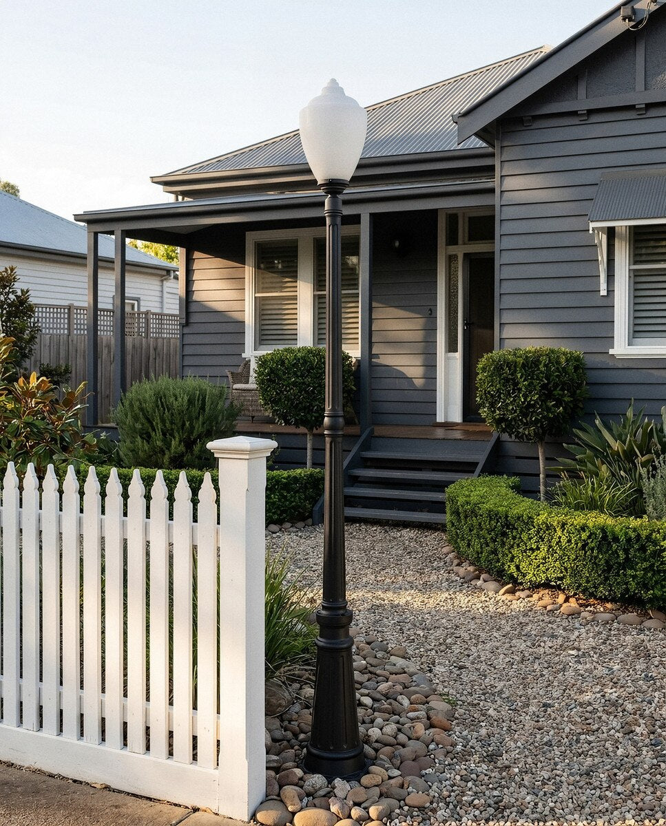 Newry Large Standard Outdoor Garden Post Light Matte Black