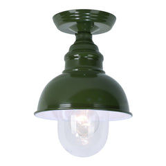 Parkway Small Outdoor Ceiling Light in Olive Green