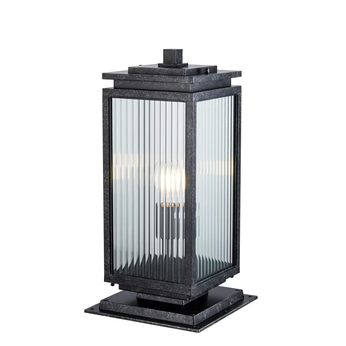 Boulevard Outdoor Pillar Mount Antique Black