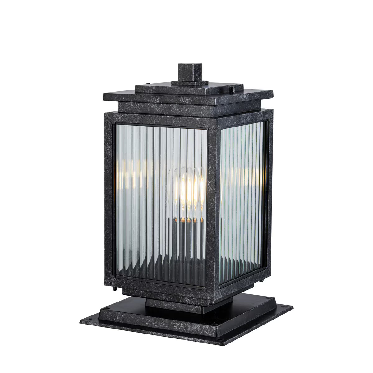 Boulevard Outdoor Pillar Mount Antique Black