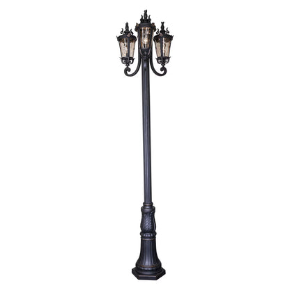 Albany 3 Head Outdoor Garden Post Light Antique Bronze