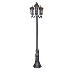 Albany 3 Head Outdoor Garden Post Light Antique Bronze