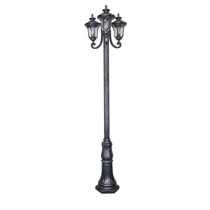 Waterford 3 Head Outdoor Garden Post Light Antique Black