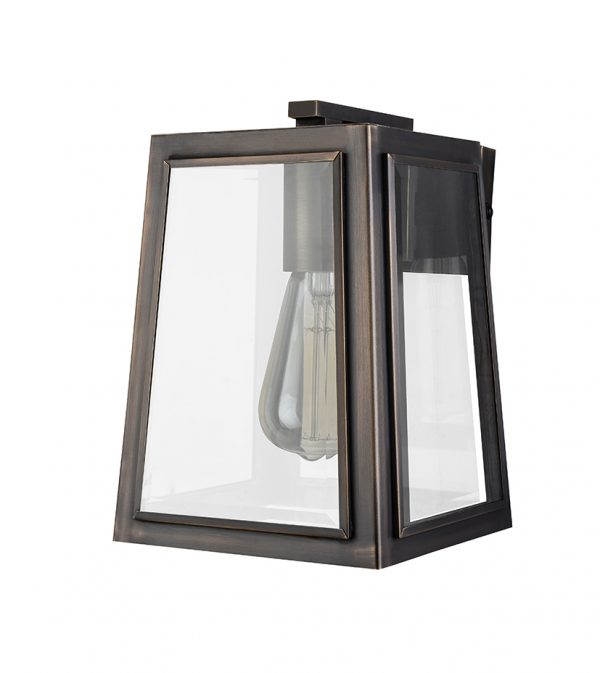 London Solid Brass Exterior Wall Light Bronze